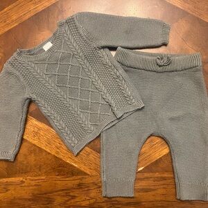 Carter's Gray Knit Sweater and Pants Set